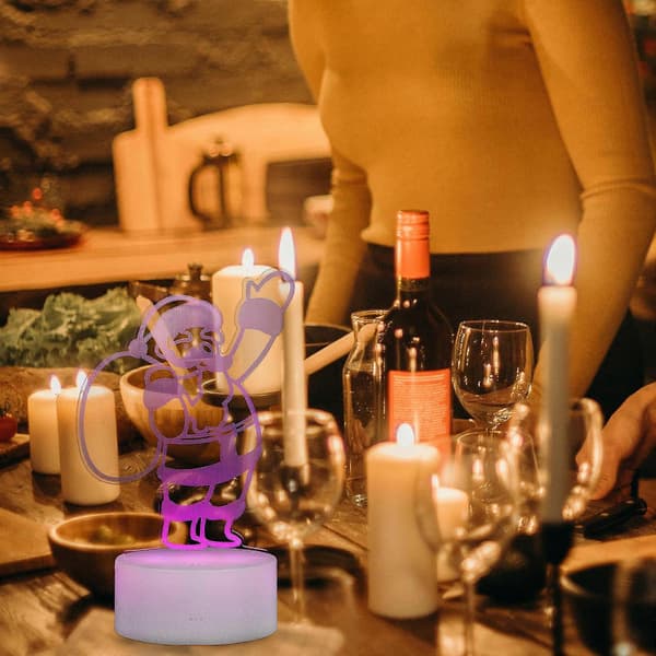 LED Natlys Julemand Formet Lampe 2 Stk til Julebrug