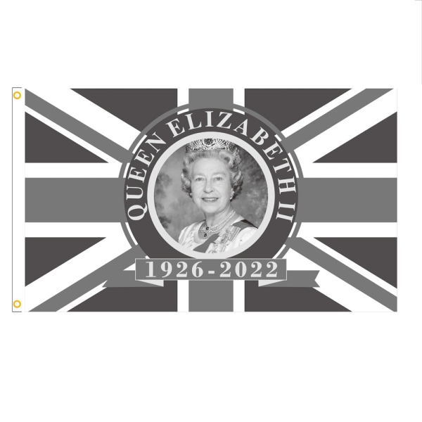 Hennes Majestäts flagga, minnesmärke över Storbritanniens drottning