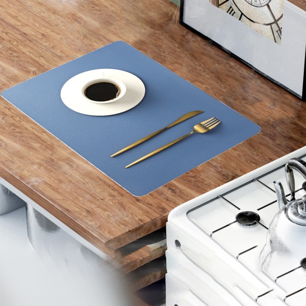 Faux läder placemats, PU bordsunderlägg, set om 4, vattentäta,