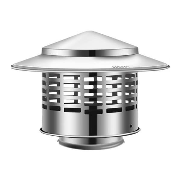 Skorstenshætte, nem installation, til udvendig isolerende ventilationsdæksel, 75 mm indvendig diameter