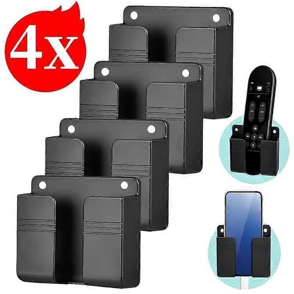 4-in-1 Cell Phone Holder Wall Mounted Charging Dock Stand Organizing Brackets Punch-Free