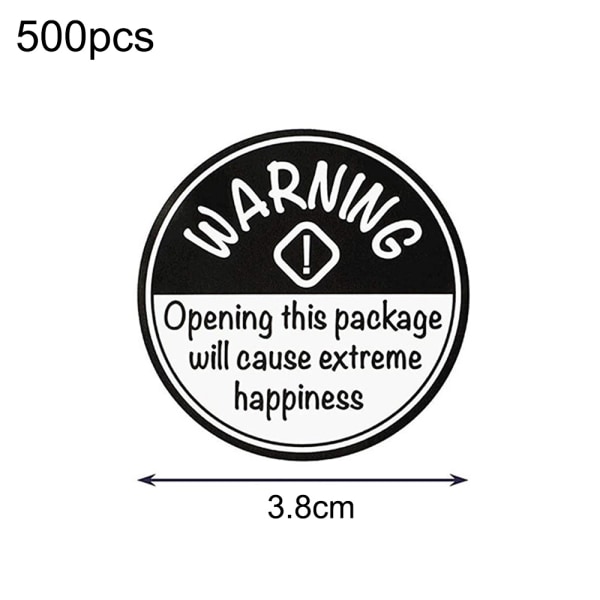 Svart og hvitt bedårende advarsel: lykkeetiketter / 500-pakke