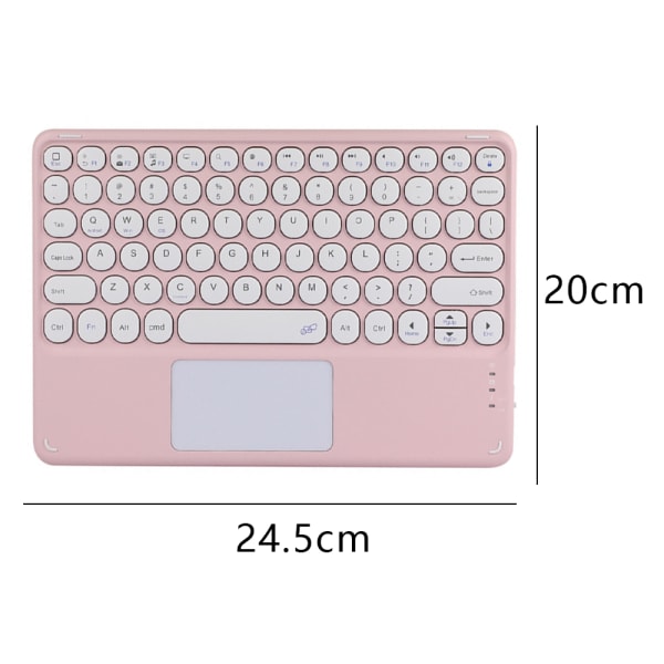 Bluetooth Keyboard Touch, langaton näppäimistö Ultra-ohut kannettava ohjauslevyllä, sisäänrakennettu ladattava akku - sininen pink color