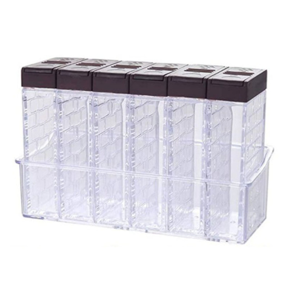ProLeo 6-pack salt- och pepparkvarn kryddbox plast