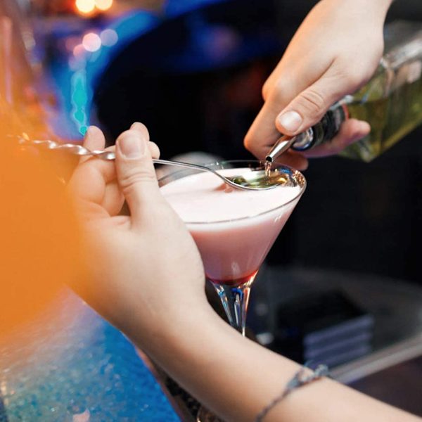 2 stk. Cocktail Mixing Glass Bar Ske - Langskaftet Rustfrit Stål Drikkekande Mixer til at Køle og Blande Omrørte Drikke