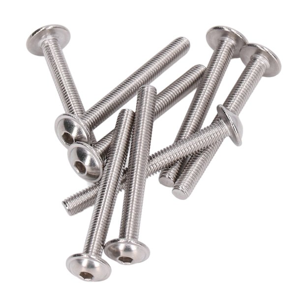 50 st Flangerade Knappskruvar A2‑70 Rostfritt Stål Knapphuvud Socket Caps Bultar KitM5x50mm