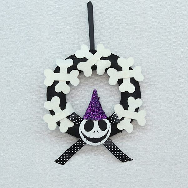 20cm Halloween-krans i non-woven materiale, gresskar-krans for innendørs