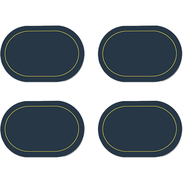 Faux läder placemats set om 4 - Dubbelsidig färg oval