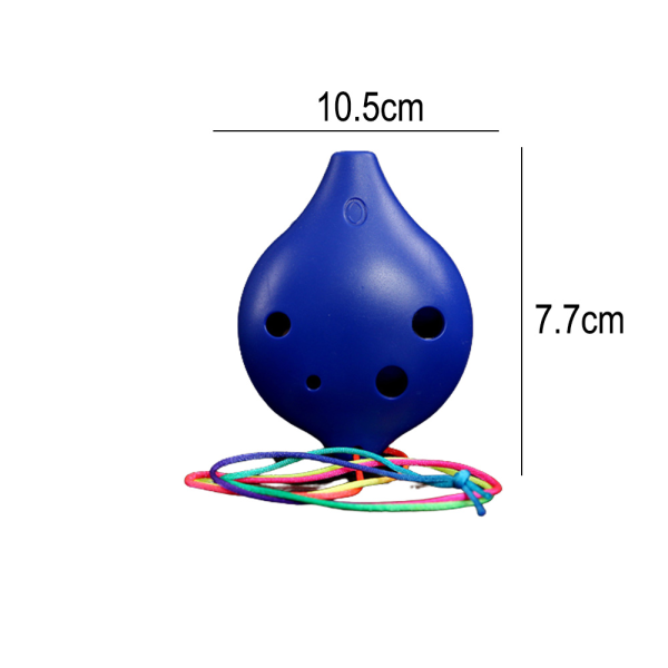 6-håls Alto C Plastic Ocarina, lämplig för barn, barn blue