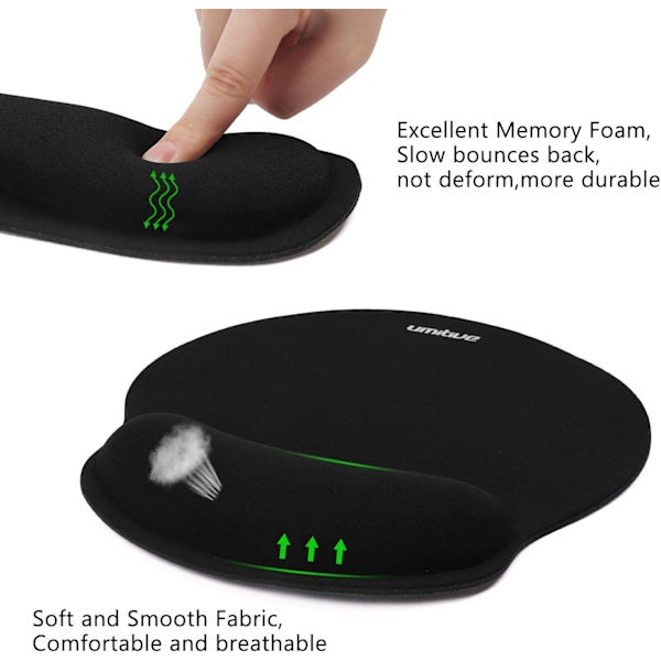Tangentbord handledsstöd musmatta handledsstöd stödplatta för tangentbord och mus, ergonomiskt minnesskum handledsstöd för smärtlindring och skrivning