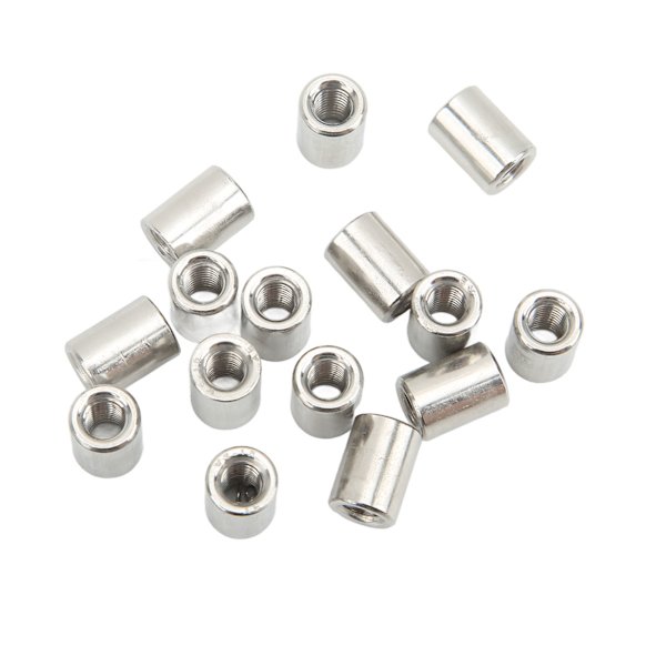50 stk. Koblingsmøtrik Rundstangforbindelse Hun-gevind 304 Rustfrit Stål M6x1.0 10 L13mm