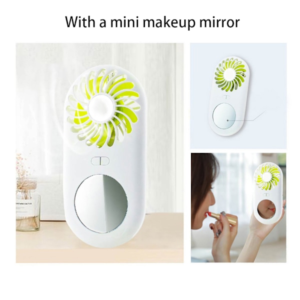 Bärbara Minifläktar, Tyst Drift med 3 Hastighetsinställningar, Perfekt för Utomhusresor, USB-Uppladdningsbar Multifunktionell Personlig Fläkt, Simulerar Naturlig Vind