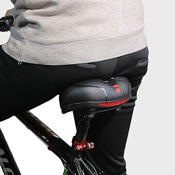 Cykelsadel, memory foam gel cykelsadel, ergonomisk hul sadel, vandtæt og åndbar sadel til mænd og kvinder