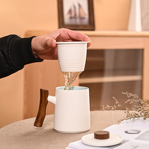 360 ml kaffekopp, kaffekoppset med lock, lämplig för familj, kafé, fest.