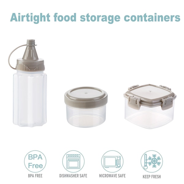 12 st Mini Plast Såsflaska Kryddbox Sallad