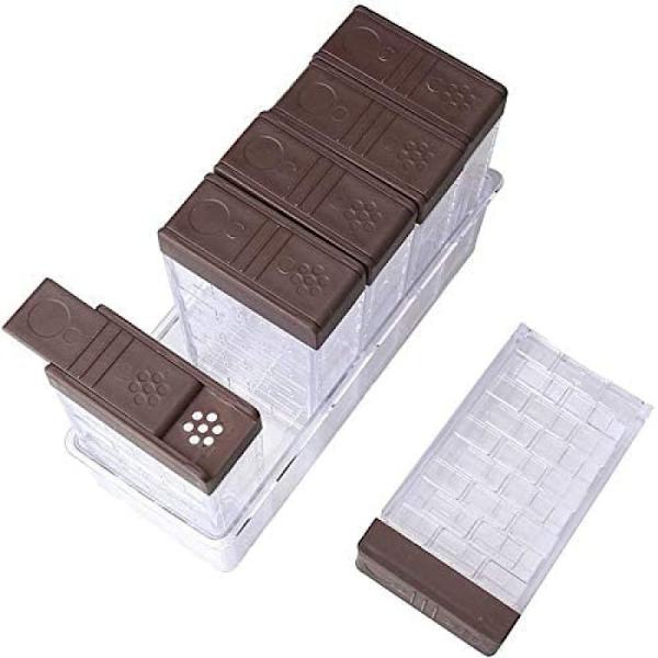 ProLeo 6-pack salt- och pepparkvarn kryddbox plast