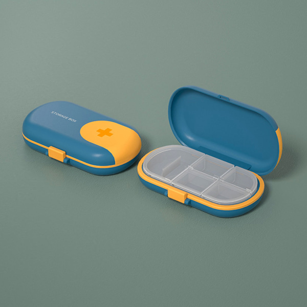 Lille pilleetui, Travel Daily Pill Organizer, bærbar, kompakt