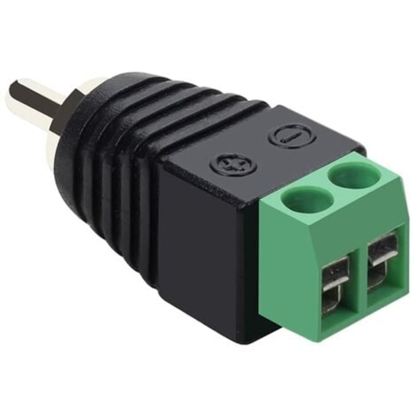 20 stk RCA Phono hann-hunn lyd-/videokontakt til AV-skrueterminaladapter (10 stk hann og 10 stk hunn) PAGNE