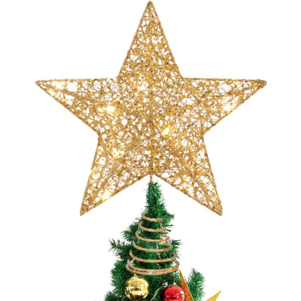 STOBOK Weihnachtsbaum Stern Topper Lichter,25cm