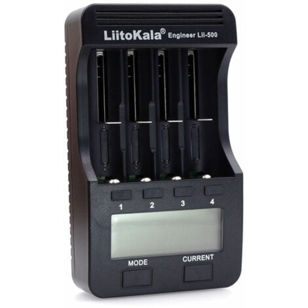 LiitoKala Lii-500 18650/26650 Litiumbatterilader med kapasitiv /LCD LCD-skjerm