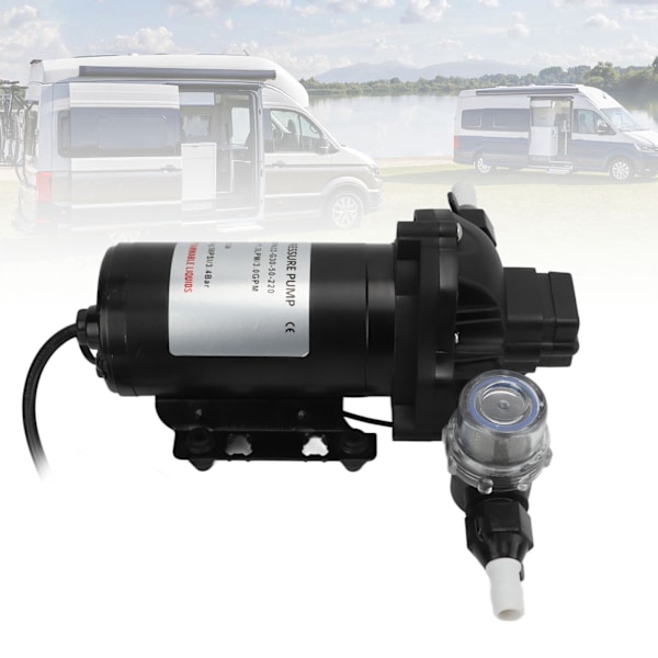 220V 11,3 LPM 50PSI Vedenpainekalvo Pumppu Itse Imuva Autolle RV:lle Jahdille Caravanille Merelle Veneelle