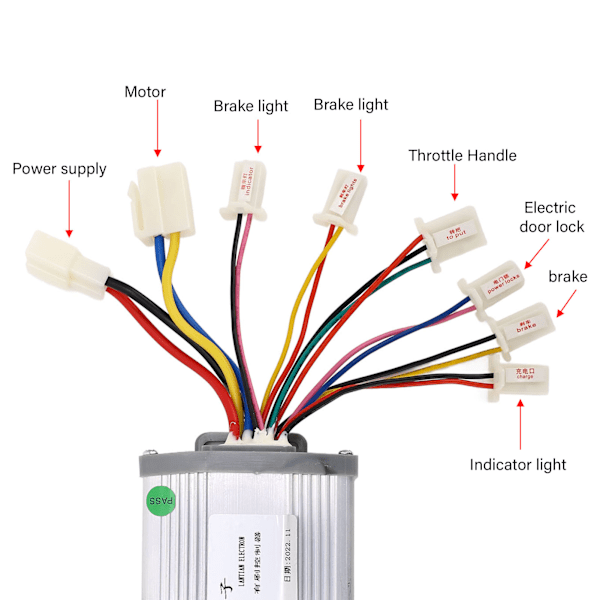 1000W 48V Børstemotor Hastighedsregulator Til Elcykel Scooter Konvertering Børstet Motorregulator