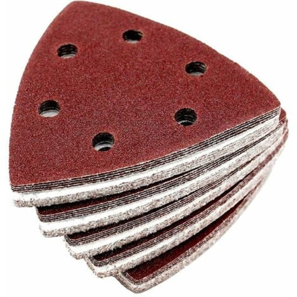 Delta-slippappar 50 st 6 hål 90 x 90 x 90 mm korn 40 för deltaslipmaskiner Slippapper Slippapper