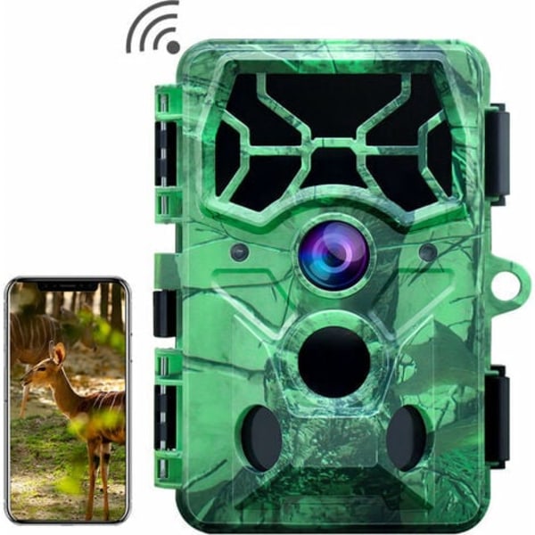 Indendørs/udendørs overvågningskamera - 300MP WiFi 4K Native Bluetooth Wild Animal-kamera med nattesyn, 120° bevægelsesdetektion, vandtæt IP66 til