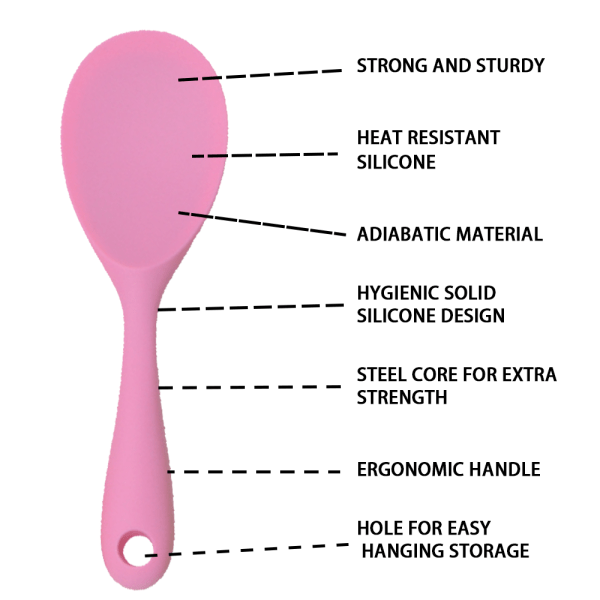 Silikonespatel til ris - Non-stick, varmebestandig køkkenredskab