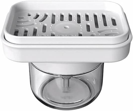 Bordopvaskemiddeldispenser Box Glas Svampeholder Beholder med Pumpe Håndpresse Køkkenvask Opvaskemiddeldispenser