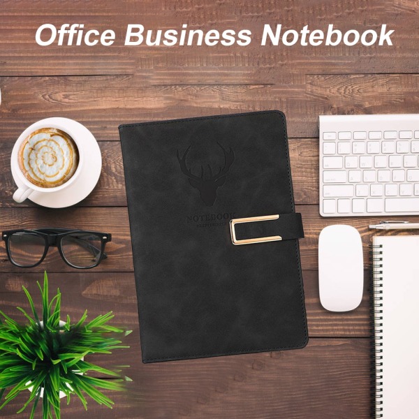 Business Notebook A5 Spænde Notesblok (Hjortehoved Design) Hardcover