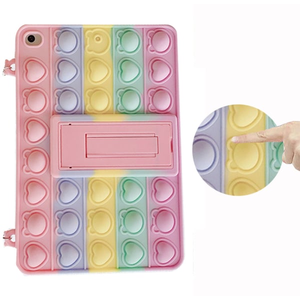 Dekompressio Bubble Design -kotelo iPad mini 4 Stil: Rainbow Heart;