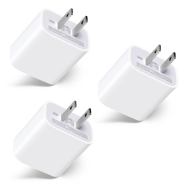 USB C-laddningsblock [3-pack] 20W iPhone-laddningsblock Typ C-laddningsblock Snabbladdning för iPhone iPhone 14/14 pro/14 plus/14 pro