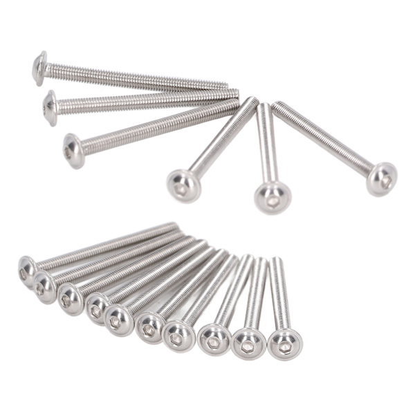 50 st Flangerade Knappskruvar A2‑70 Rostfritt Stål Knapphuvud Socket Caps Bultar KitM3x30mm