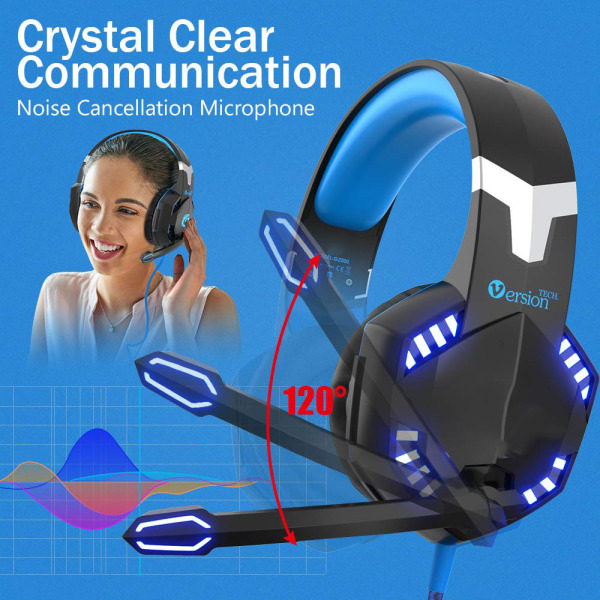 Gaming Headset for PS5 PS4 PC Xbox One, Surround Sound Over Ear