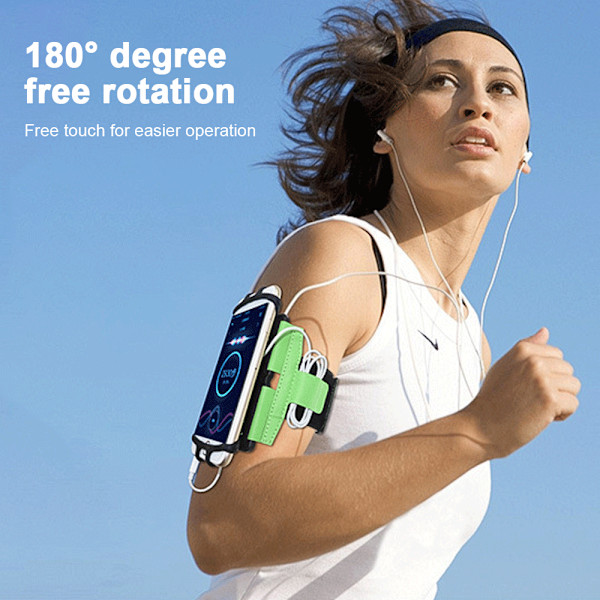 Silikon roterande mobiltelefon armrem sport armväska kreativ ridning mobiltelefonhållare