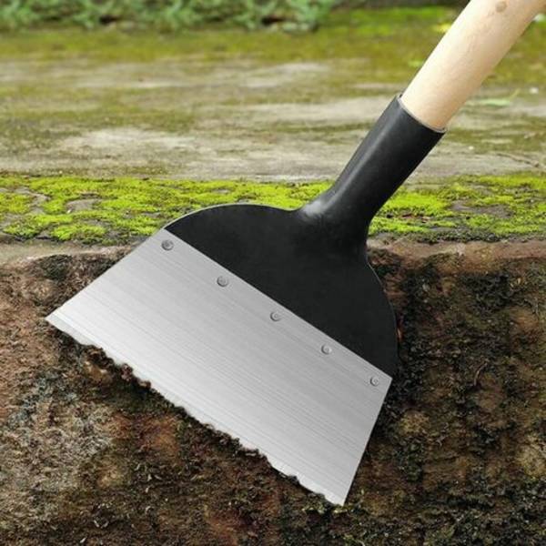 Multifunksjonell hagerengjøringsspade i stål, flat spade, lukespade