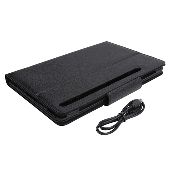 Bluetooth-tangentbord med fodral för Samsung Galaxy Tab S7 11 tum T870 T875 Läderställ Svart