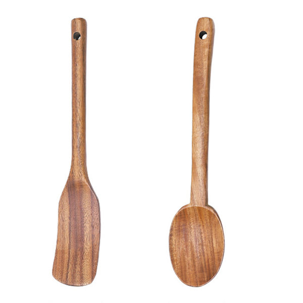 Træ køkkenredskaber sæt - 2 stk. non-stick bambus træ