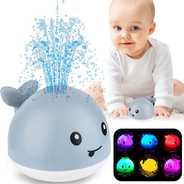 Baby , valautomatisk sprayvattenbadleksak med LED Li