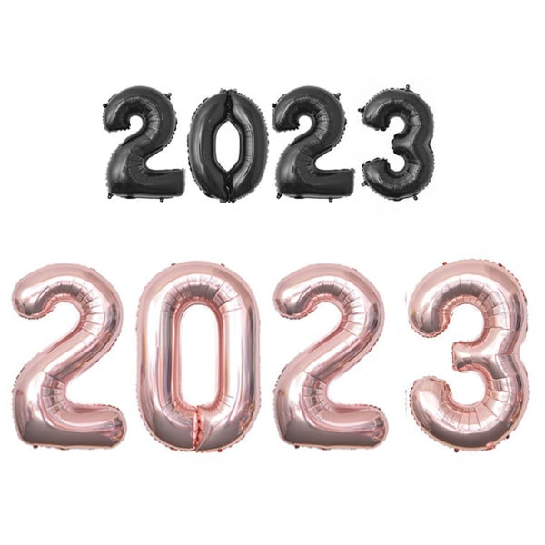 2023 Folienummerballonger for 2023 nyttårsaftenfest