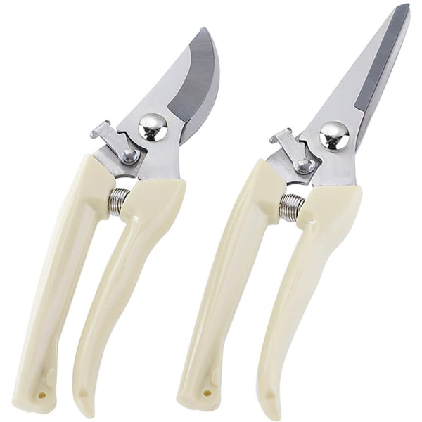BUGUI Trädgård Beskärning Saxar Set - 2 Pack, 1 Bypass Beskärare+1