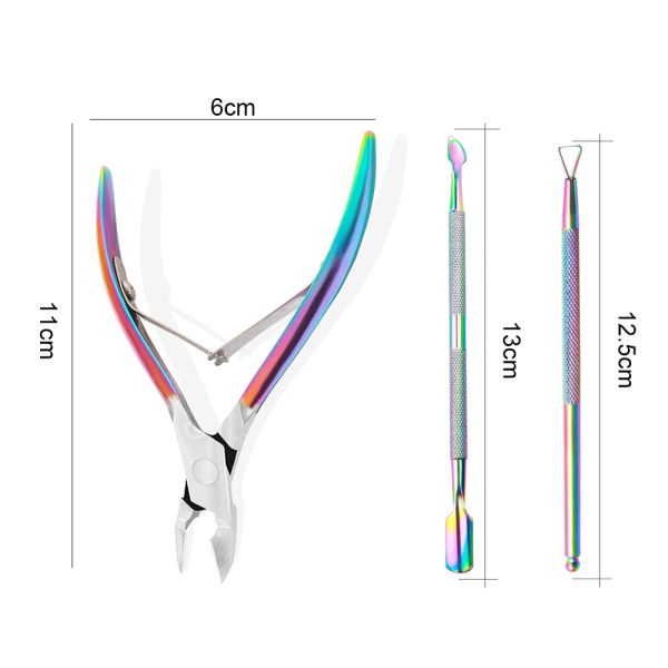 Cuticle Trimmer med Cuticle Pusher, Cuticle Remover Cuticle