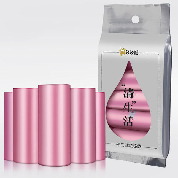 Tjocka Plastpåsar för Soptunnor, Stora Sopsäckar, Extra Tjocka, Robust (Rosa - 150 st)