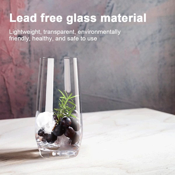 2 glas glas, husholdningssaftkopper, enkle varmebestandige tekopper, drikkevarekopper, transparent farve