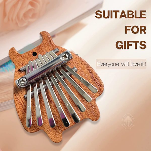 Mini Kalimba 8 Tangenter Tommelfingerklaver Sød Bærbar Fingerklaver Træ