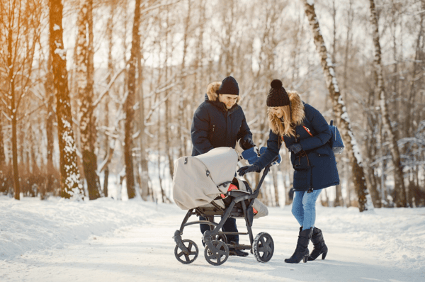 Barnvagnsvantar för barnvagn, pulka, päls, vinter, marinblå 0.17