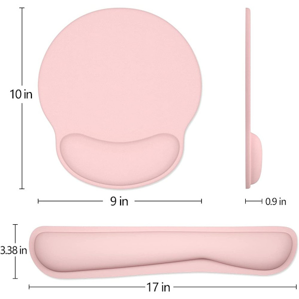 Dapesuom Keyboard Handledsstöd och musmatta med handledsstöd, Memory Foam handledsstöd för tangentbord och mus, Ergonomisk handledsdyna med halkfri