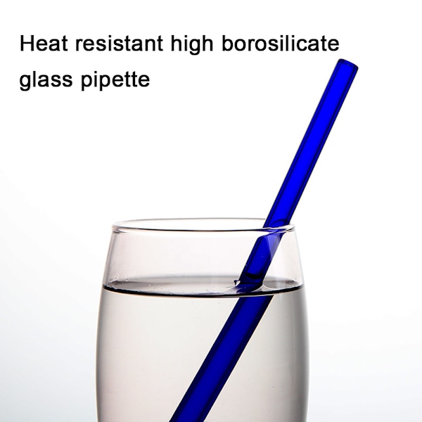 Återanvändbara sugrör, värmebeständiga genomskinliga dricksrör i glas
