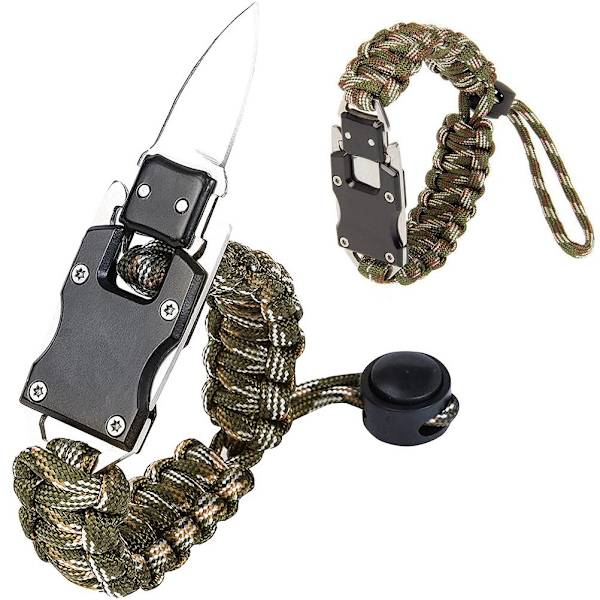 Paracord Armbånd for Utendørs Verktøy Overlevelsesutstyr Multibruk Overlevelsesarmbånd for Camping, Fotturer og Fiske